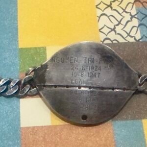 Annamite -> Indochina War - French DogTags Chain Bracelet “ Nguyen Tri Phuong “