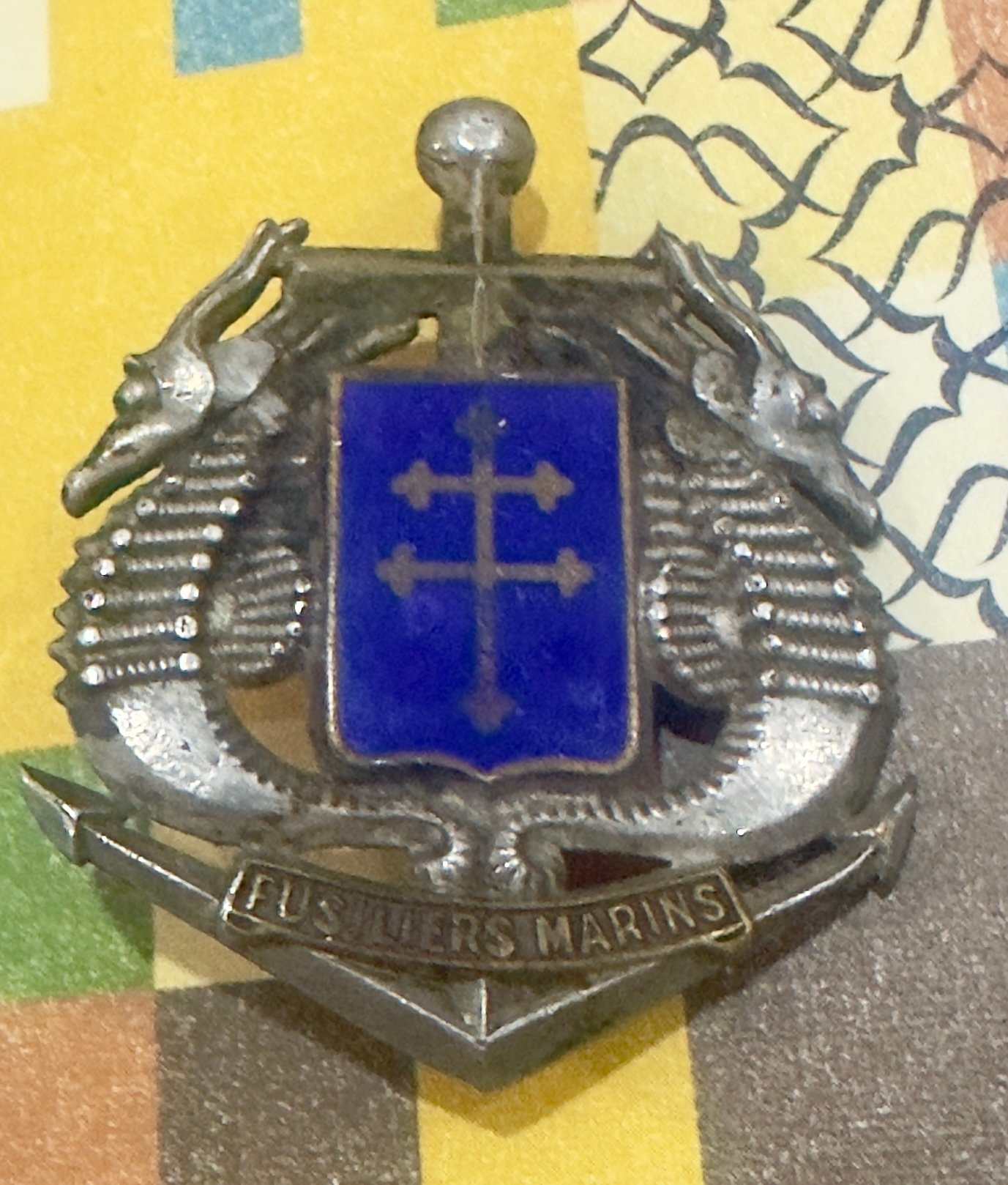 Indochina Era - French Fusiliers Marins Insignes Orginal