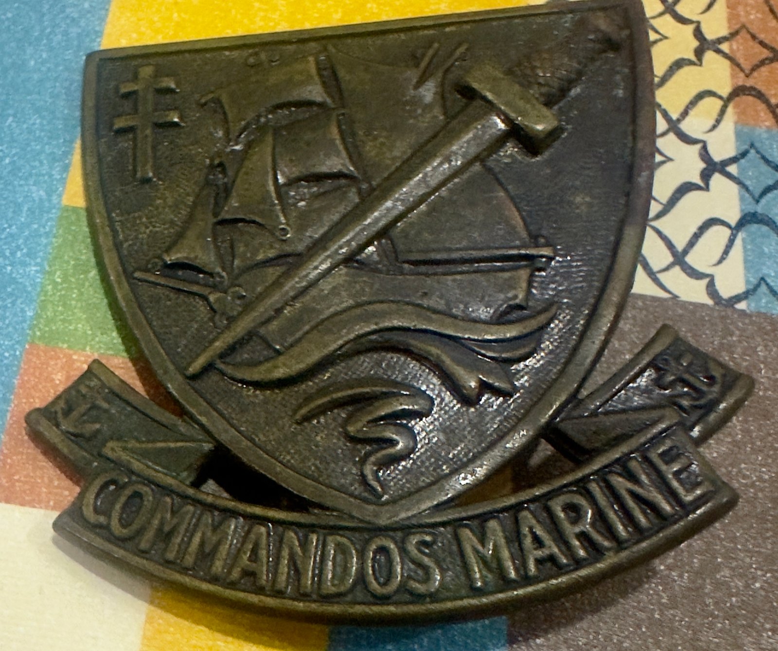 Indochina Era - French Commandos Marine Insigne Original